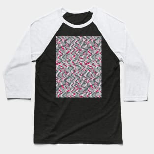 Abstract zebra red Baseball T-Shirt